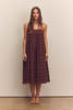 amente Pleated Knee Cami Dress - Berry - Thumbnail 3