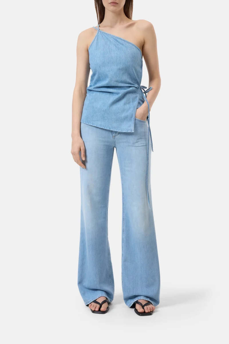 Closed Wrap Top Denim Top Closed Wrap Top Denim Top