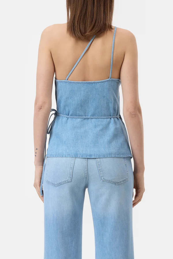 Closed Wrap Top Denim Top Closed Wrap Top Denim Top