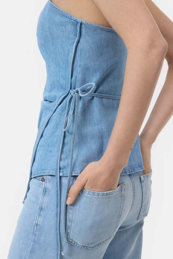 Closed Wrap Top Denim Top Closed Wrap Top Denim Top