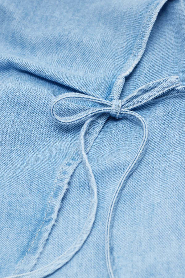 Closed Wrap Top Denim Top Closed Wrap Top Denim Top