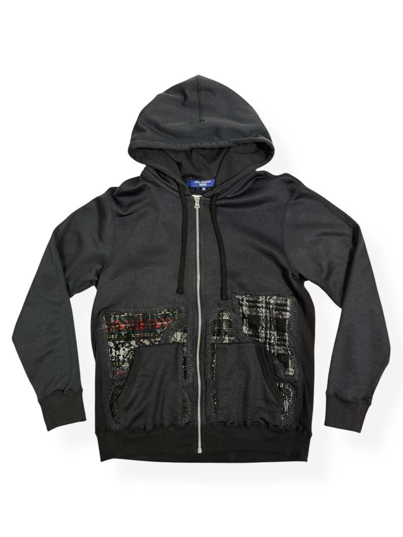 JUNYA WATANABE Patchwork Zip-Up Sweatshirt - Black/Multi