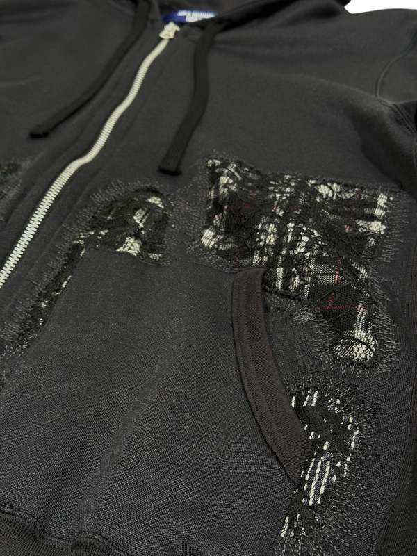JUNYA WATANABE Patchwork Zip-Up Sweatshirt - Black/Multi