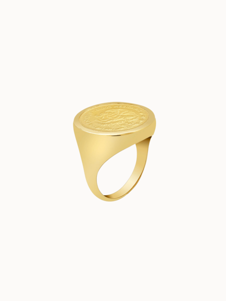 Gabriela Artigas Axis Ring w/ Pave Diamonds - 14K Yellow Gold
