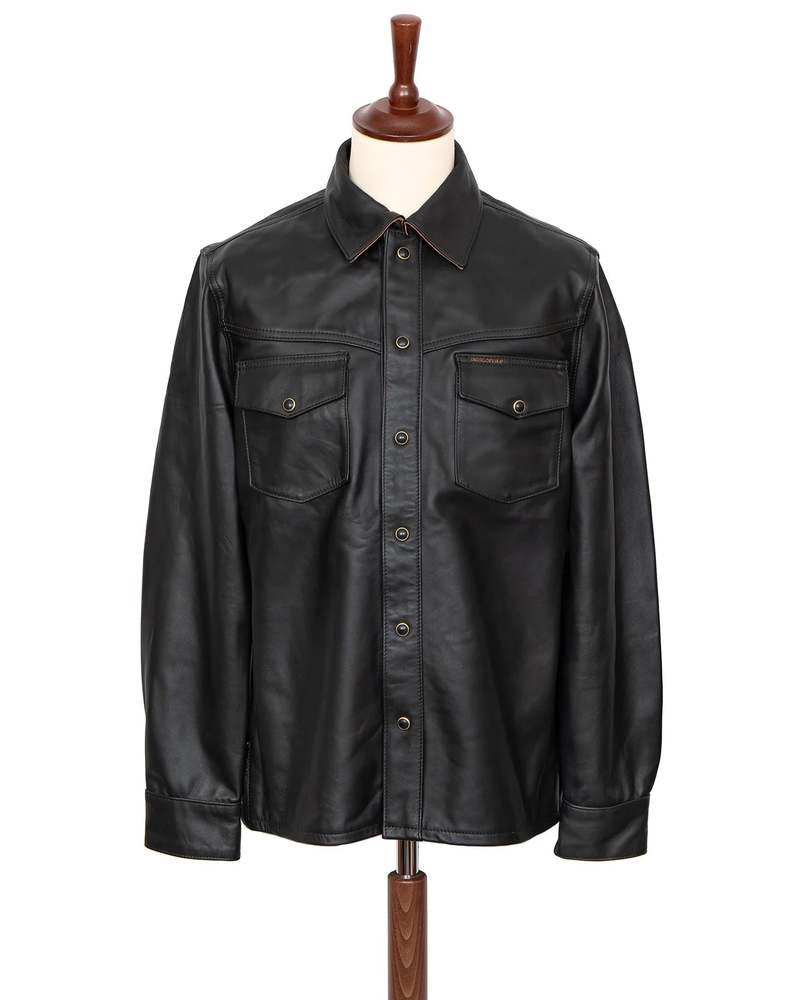 Indigofera Austin Leather Shirt - Black Indigofera Austin Leather Shirt - Black