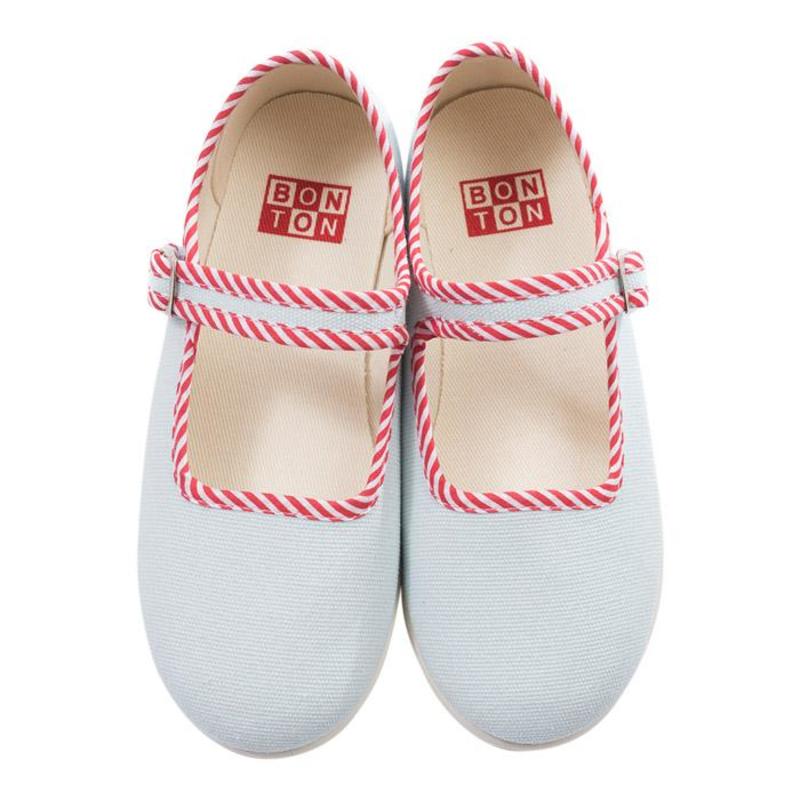 Kids Bonton Baby Shoes with Buckle Sky Blue