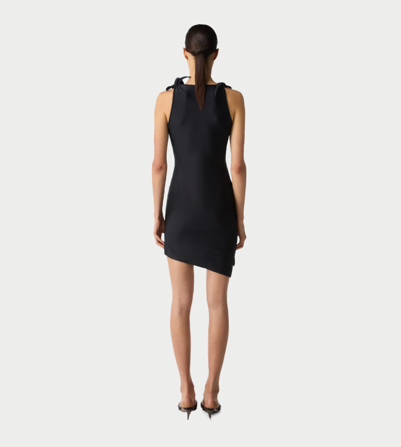 Coperni Asymmetric Flower Mini Dress - Black Coperni Asymmetric Flower Mini Dress - Black