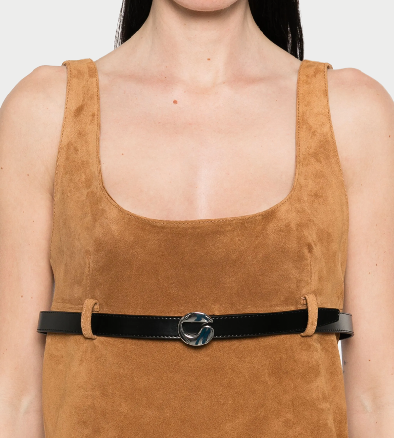 Coperni Belted Suede Mini Dress Coperni Belted Suede Mini Dress