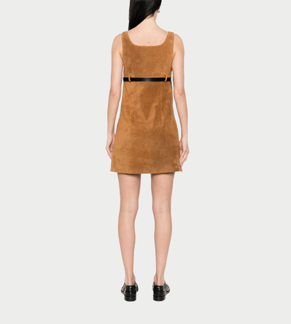 Coperni Belted Suede Mini Dress Coperni Belted Suede Mini Dress