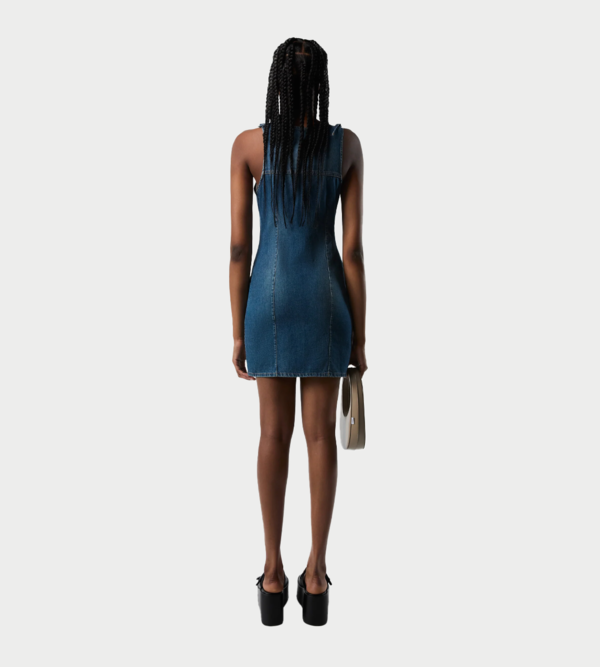 Coperni Denim Flower Mini Dress - Blue Coperni Denim Flower Mini Dress - Blue