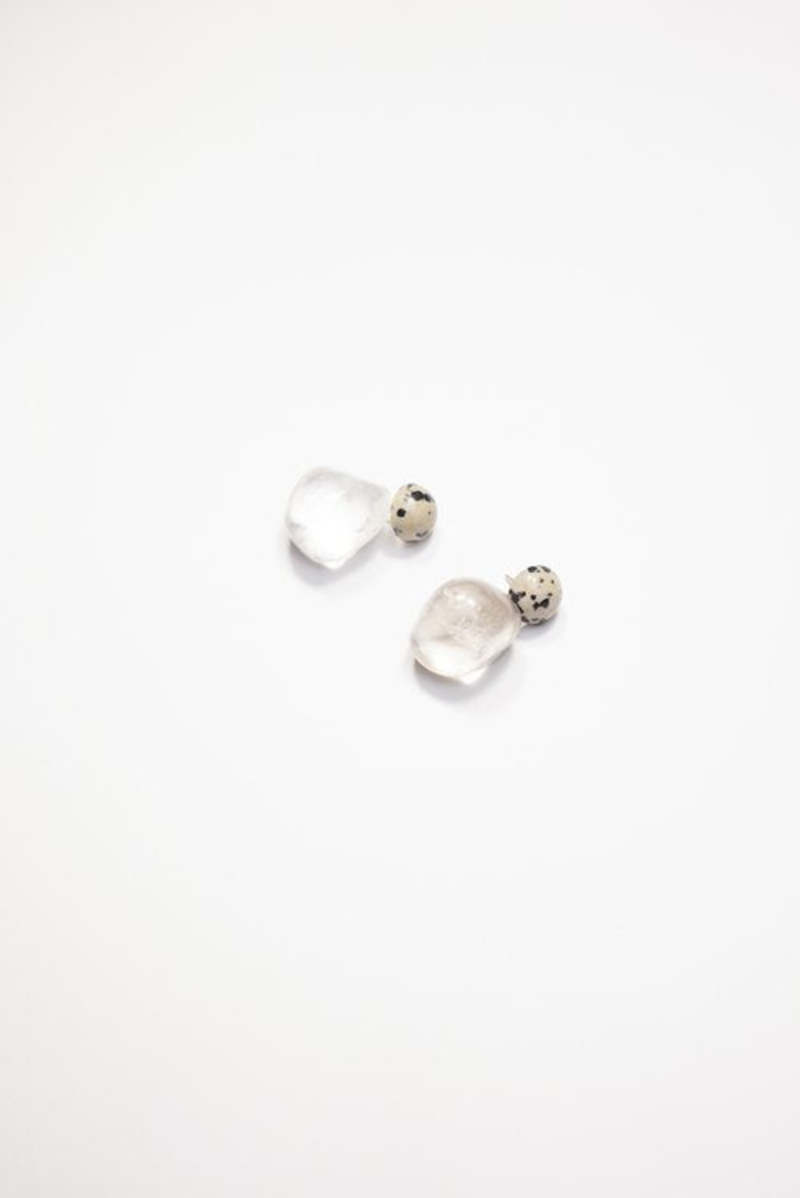Mussels and Muscles Pebbles Earrings No. 1 - Dalmatian