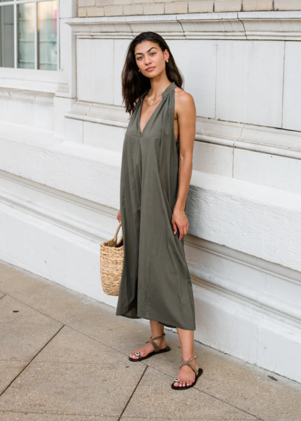 sachin and babi light blue dress Taupe Halter Dress main image 1