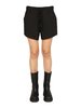 Ganni Ruffled Elastic Shorts - Black - Thumbnail 1