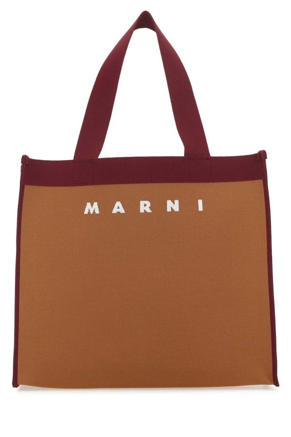 Marni Two-tone Fabric Medium Shopping Bag