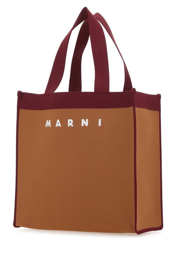 Marni Two-tone Fabric Medium Shopping Bag