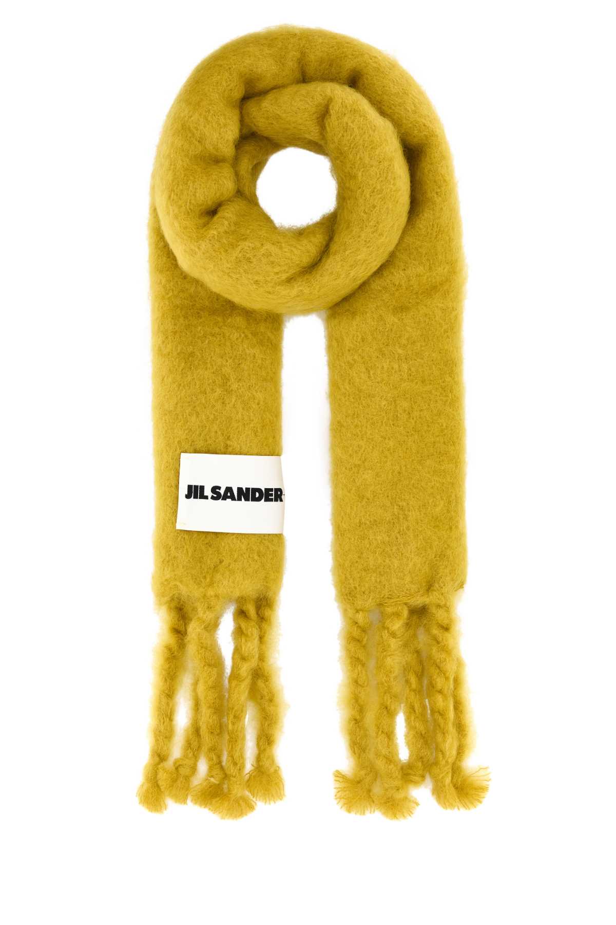 【関税&送料込】Jil Sander Mustard Mohair Blend Scarf Jil Sander Mohair Blend Scarf - Mustard | Garmentory