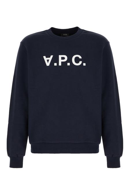 【関税&送料込】A.P.C. Melange Grey Cotton Sweatshirt A.P.C. Melange Grey Cotton Sweatshirt - Melange Grey