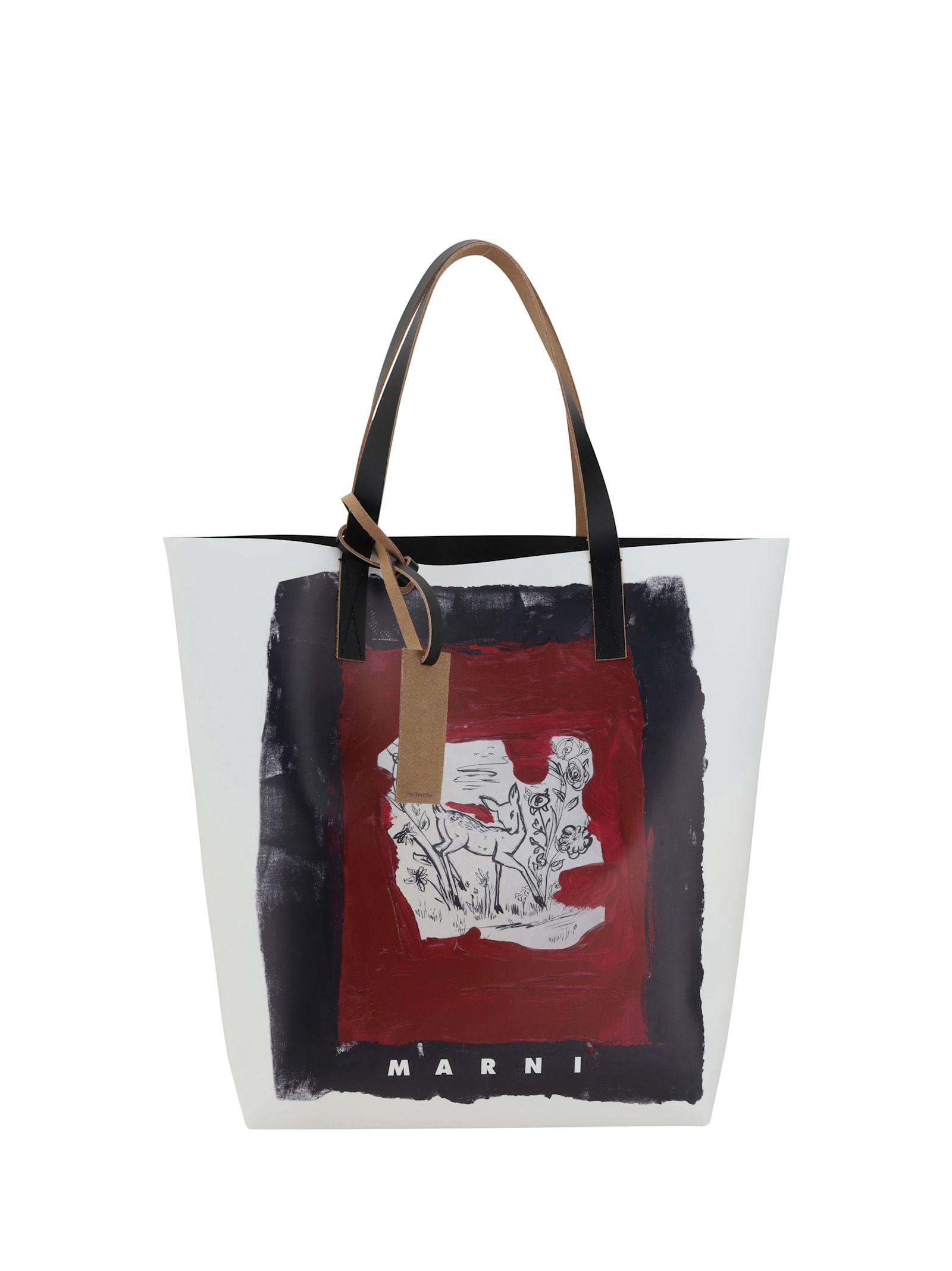 バッグ MARNI TRIBECA HORIZONTAL TOTE BAG Tribeca shopping bag in blue and black | Marni