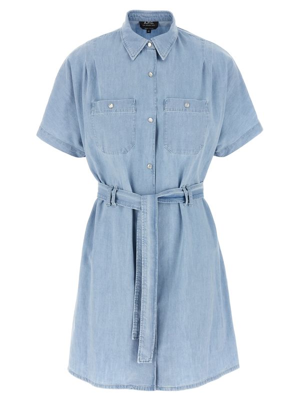 A.P.C. Suzanne Dress - Light Blue | Garmentory