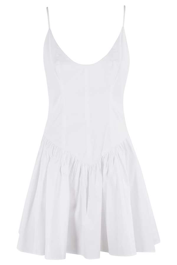 acler clements mini dress Acler Online AU Cinderford Mini Dress, Clay, AU10 US6, Viscose Linen Blend