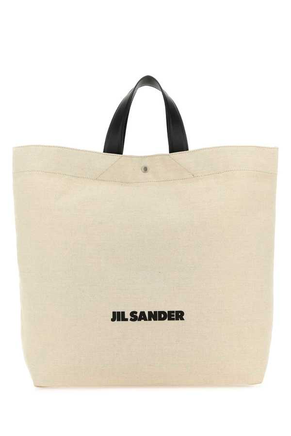トートバッグ JIL SANDER SAND CANVAS FLAT SHOPPING BAG Jil Sander Flat Shopping Bag - Sand | Garmentory