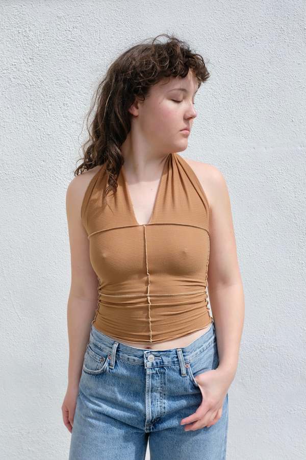 Baserange Cinder Halter Top - Alamillo Brown | Garmentory
