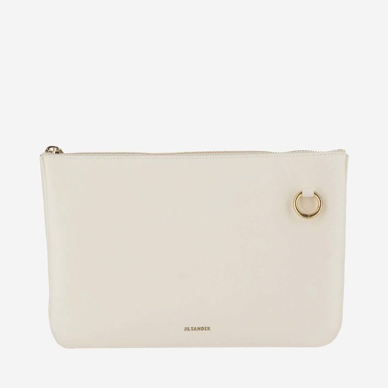 ショルダーバッグ・ポシェット Jil Sander Leather Shoulder Bag With Logo Jil Sander Leather Shoulder Bag With Logo - White | Garmentory