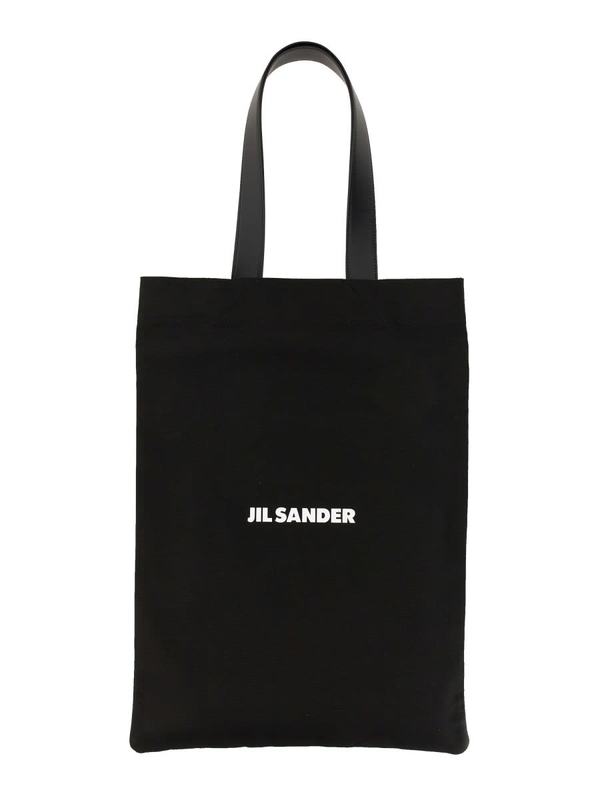Jil Sander Black Canvas Shopping Bag - Black