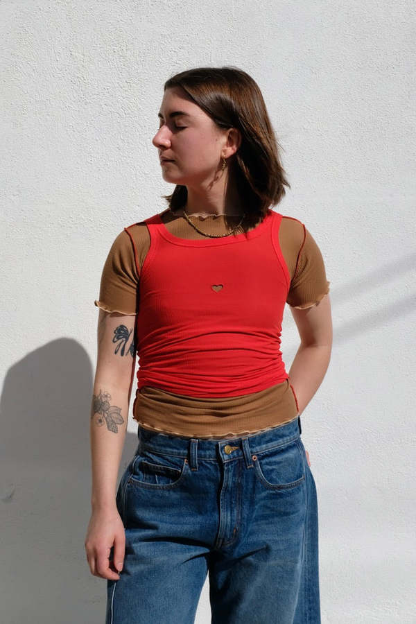 Baserange Heart Tank Top - My Red | Garmentory