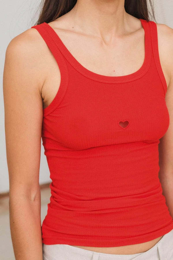 Baserange Heart Tank Top - My Red | Garmentory