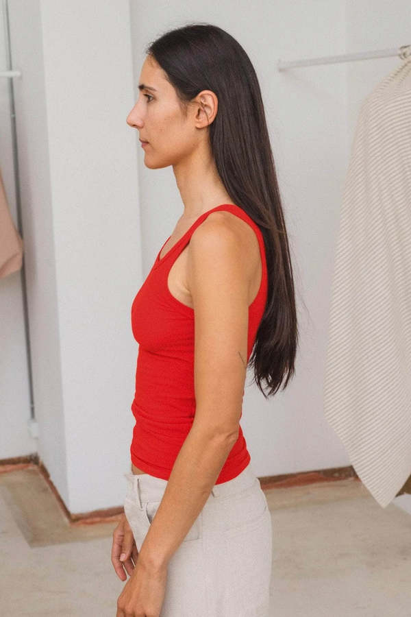 Baserange Heart Tank Top - My Red | Garmentory