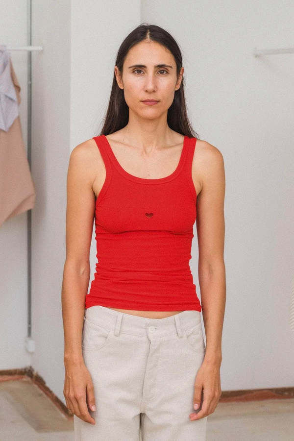 Baserange Heart Tank Top - My Red | Garmentory