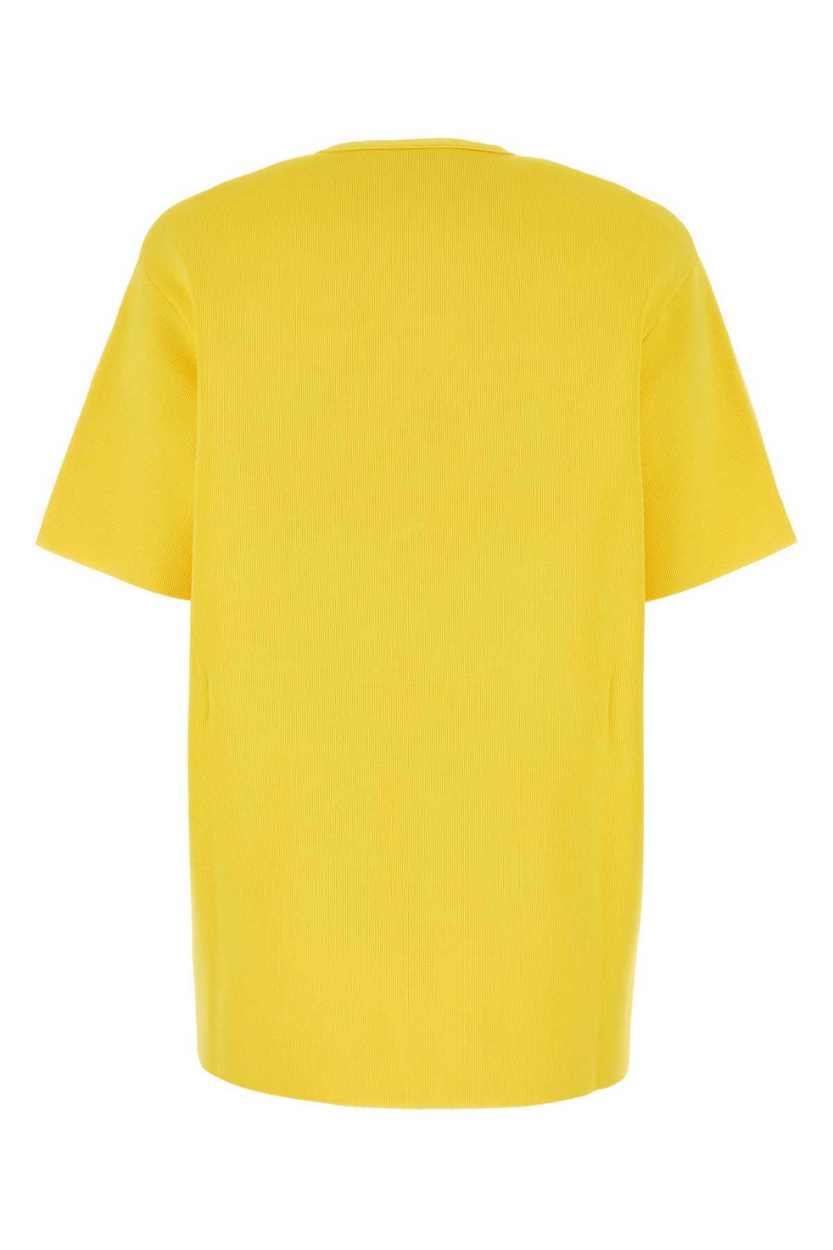 Jil Sander Yellow Viscose Blend T-shirt - Yellow | Garmentory