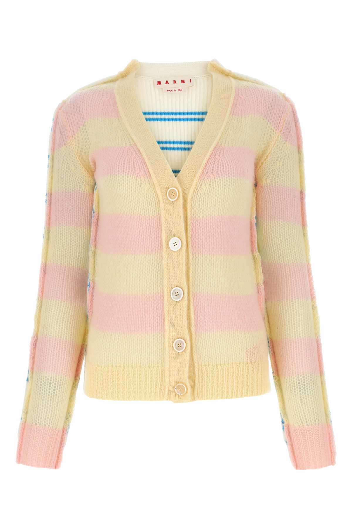 Marni Embroidered Mohair Blend And Wool Blend Cardigan - Image 1 of 2