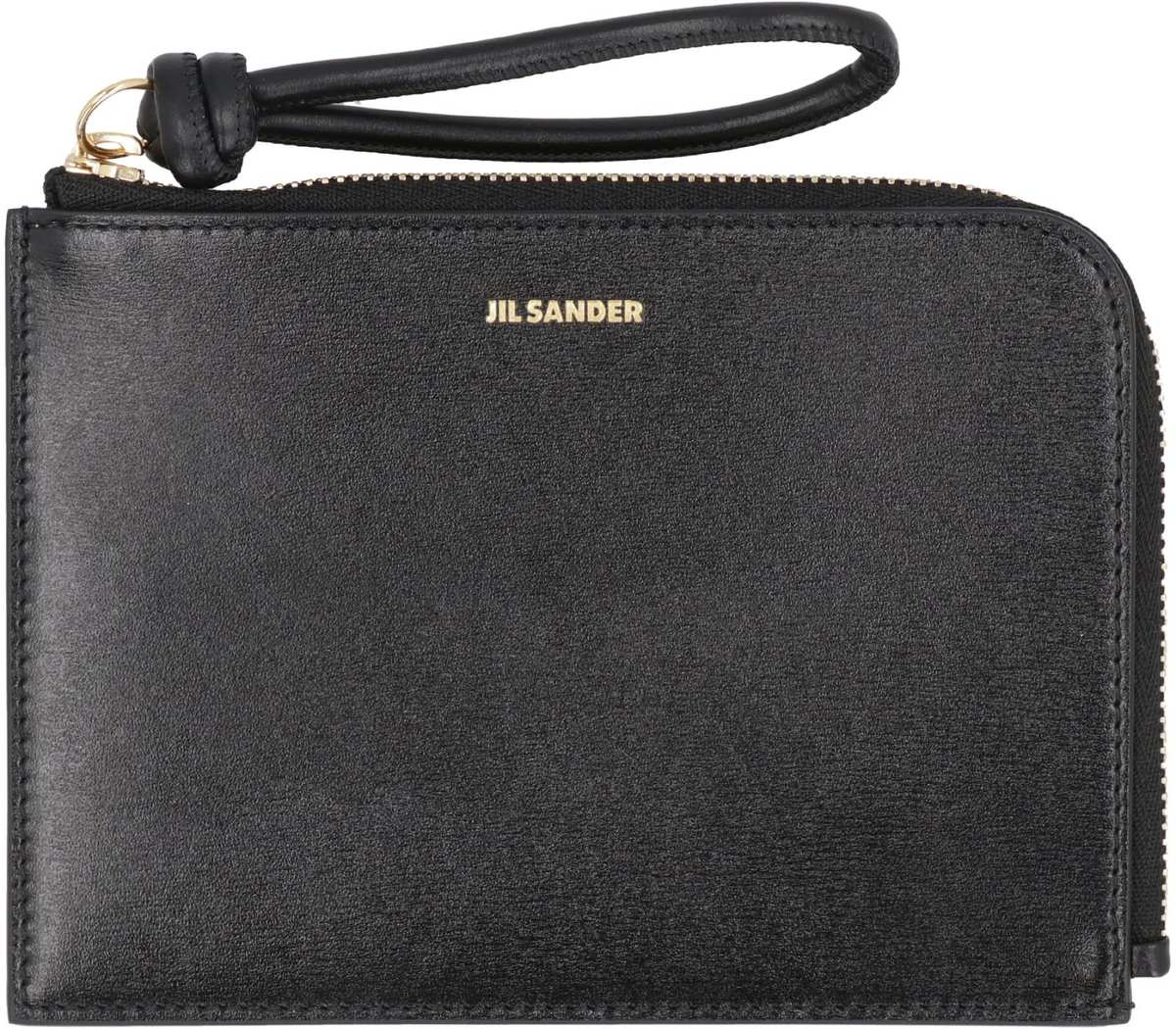 Jil Sander Giro Leather Zipped Coin Purse - Black | Garmentory