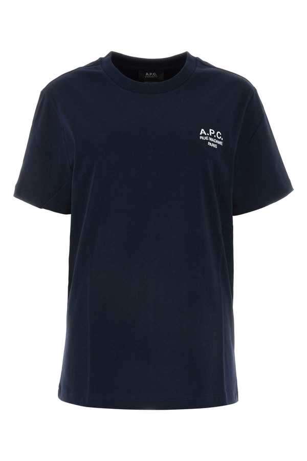 Tシャツ・カットソー A.P.C. Midnight Blue Cotton T-Shirt A.P.C. Midnight Blue Cotton T-shirt - Midnight Blue | Garmentory
