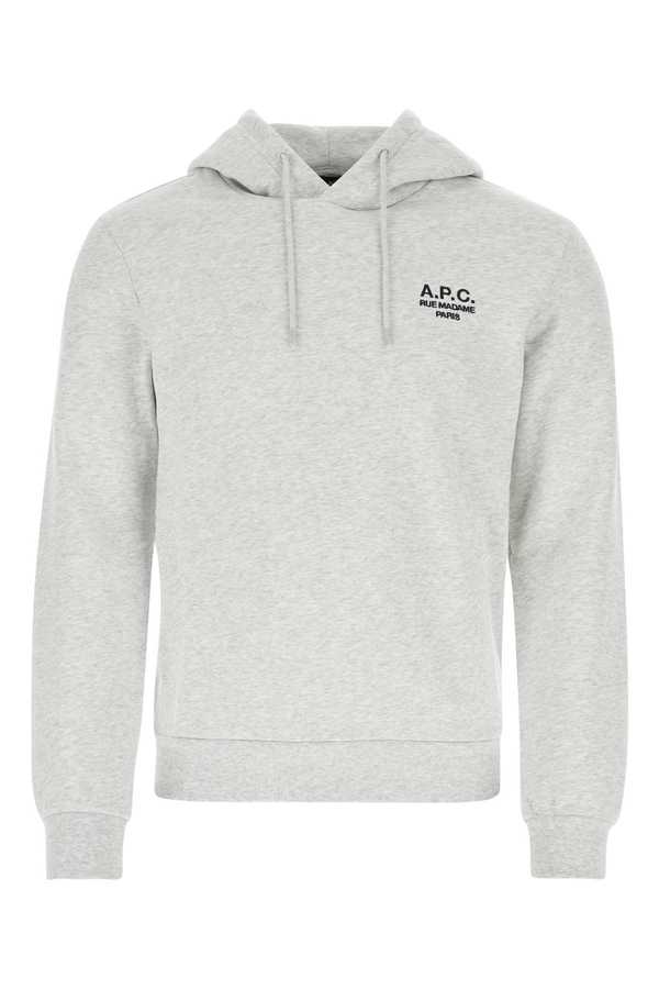 【関税&送料込】A.P.C. Melange Grey Cotton Sweatshirt A.P.C. Melange Grey Cotton Sweatshirt - Melange Grey