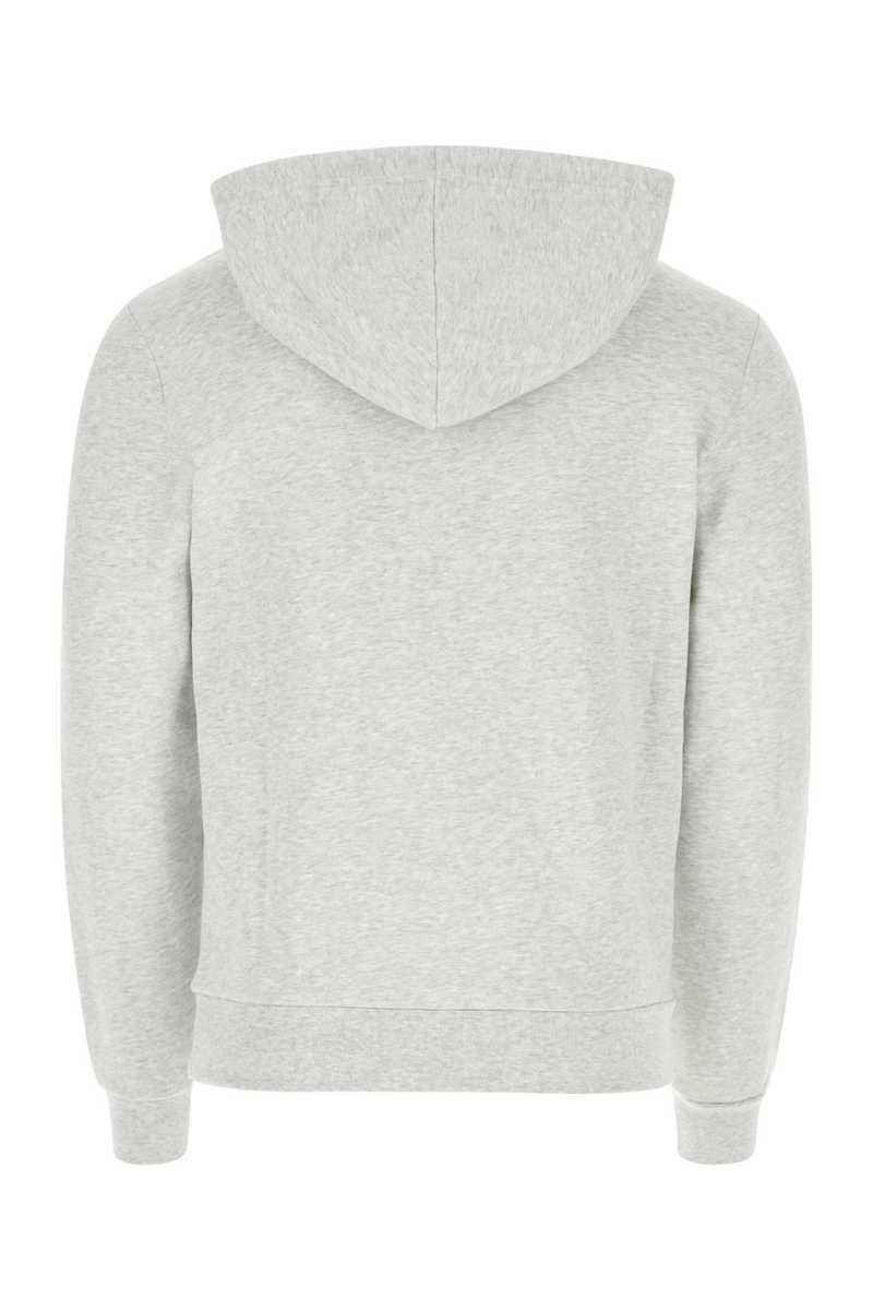 【関税&送料込】A.P.C. Melange Grey Cotton Sweatshirt A.P.C. Melange Grey Cotton Sweatshirt - Melange Grey
