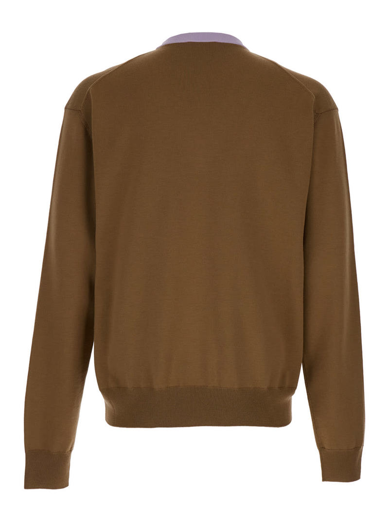 【送料&関税込】Jil Sander Brown And Lillac Double-neck Swea Jil Sander Double-Neck Sweater | Garmentory