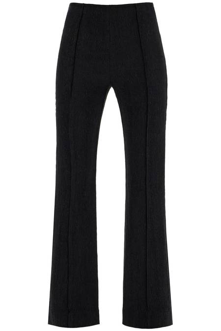 Ganni Mid-Waist Wide-Leg Suit Pants - Green | Garmentory