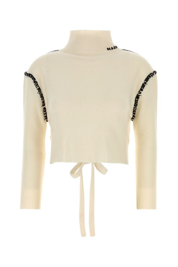 Marni Mending Detail Cardigan - White/Black