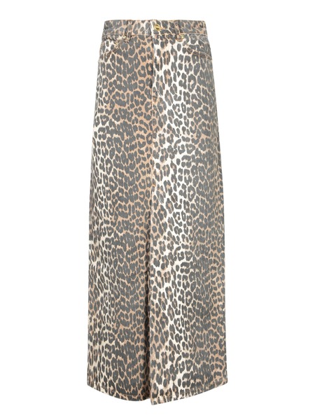 スカート Ganni Long Skirt In Viscose 'Chiffon' Ganni Long Skirt in Viscose Chiffon - Multicolor | Garmentory