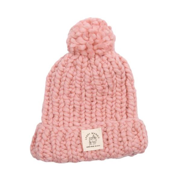 Loopy Mango Adult Pom Pom Hat - Bubblegum | Garmentory display picture 1