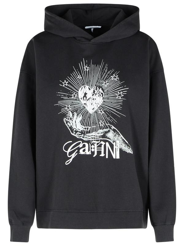 Ganni Sweatshirt Black Garmentory