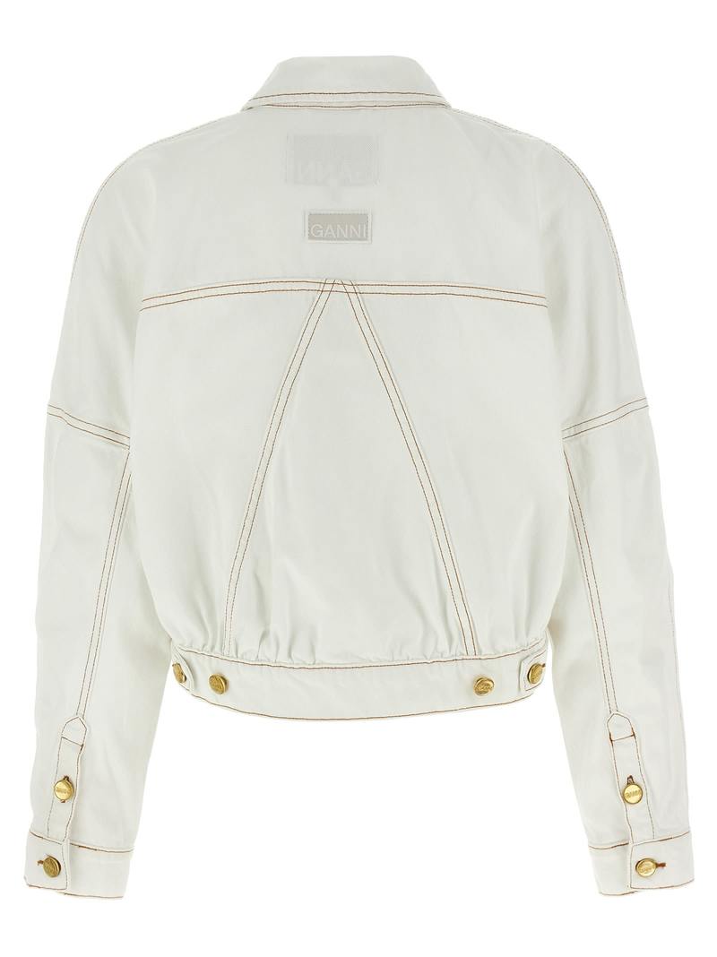 Ganni Denim Jacket - White | Garmentory