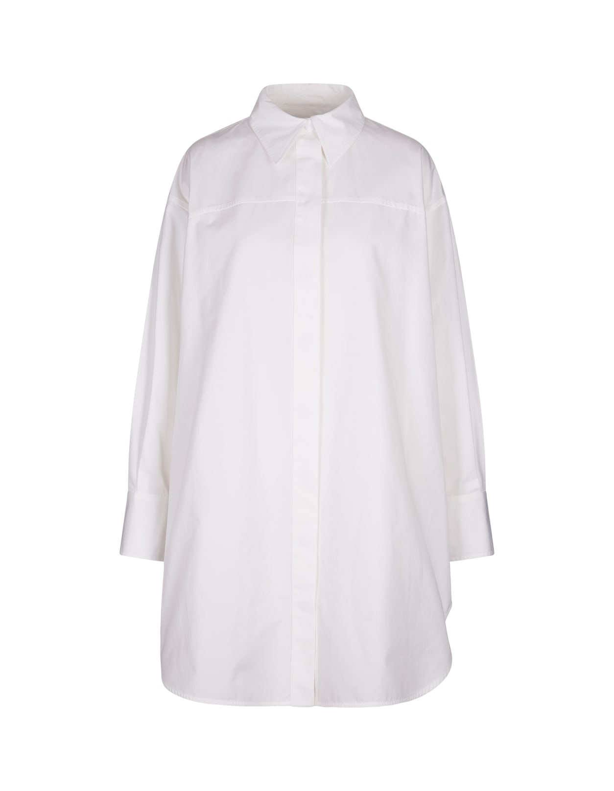 Jil Sander Poplin Shirt Dress - White | Garmentory