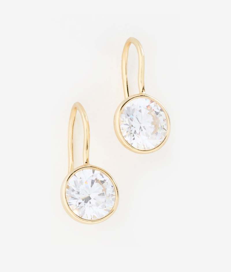 Shashi Bezel Drop Earrings Shashi Bezel Drop Earrings