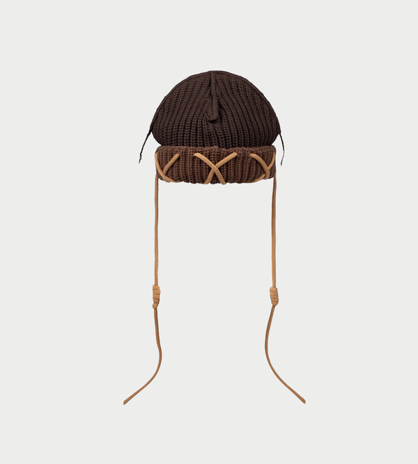 Charles Jeffrey Skull Balloon Beanie - Brown | Garmentory