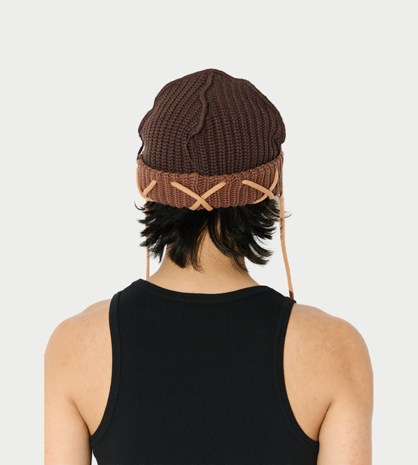 Charles Jeffrey Skull Balloon Beanie - Brown | Garmentory