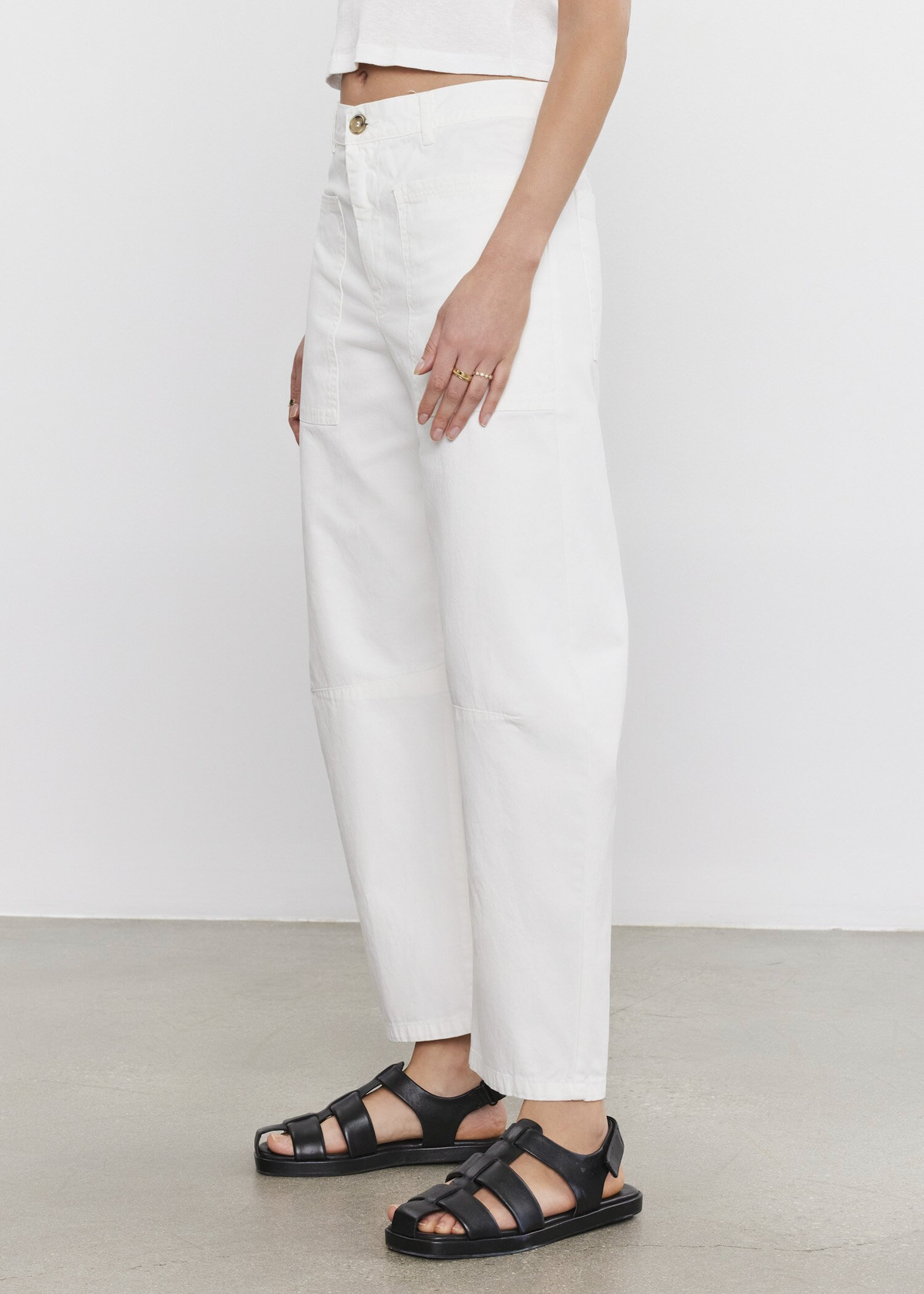 Velvet Brylie Twill Barrel Leg Pant - Image 4 of 5
